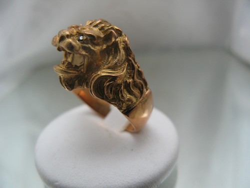 Anello leone mitologico e - leone,