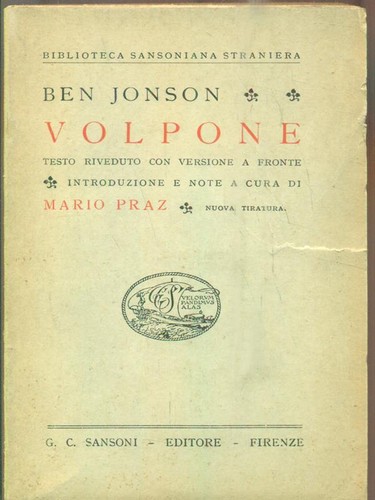 Volpone jonson ben - volpone,