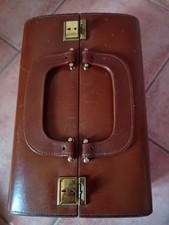 Beauty case bauletto pelle rigido portagioie specchio foderato da viaggio