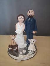 DIVERTENTE CAKE TOPPER WEDDING MATRIMONIO SPOSI PERSONALIZZATO IN FIMO