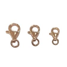 Chiusura a moschettone in argento 925% colore oro rosa