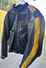 AXO protezioni più imbottitura NO Giacca Moto Vint. Pelle Racing Biker Taglia m