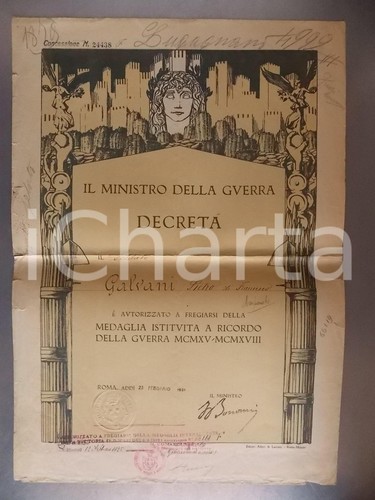 1921 roma attestato pietro - 1921,