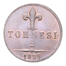2 TORNESI 1859 FRANCESCO II