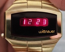 Orologio Longines Wittnauer Polara 2 LED 14k matrice di punti vintage anni 70 funzionante