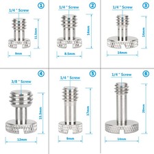 CAMVATE 1/4"-20 e 3/8"-16 vite