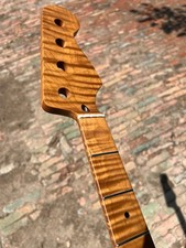 20 tasti manico basso elettrico acero fiammato tostato per basso jazz stile 34 pollici