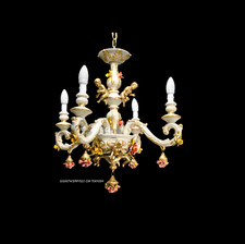 LAMPADARIO IN CERAMICA 5 LUCI