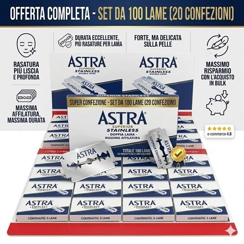 100 lamette barba astra - 100,