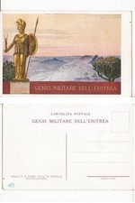 STORIA POSTALE CARTOLINA GENIO MILITARE DELL ERITREA
