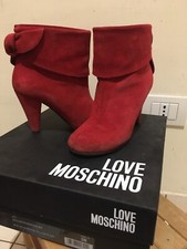 Stivaletti Love Moschino n. 36 camoscio rosso