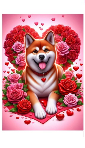 Bandiera san valentino akita - bandiera,