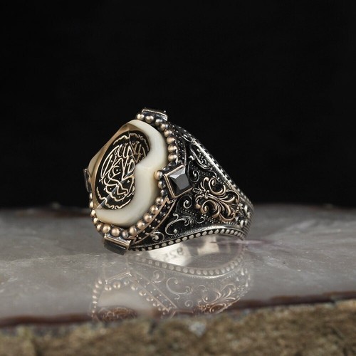 Anello argento calligrafia