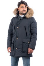 Parka Uomo Eskimo Neve Imbottito Cappuccio Giubbotto Invernale Piumino VEQUE
