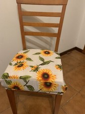 Set di 4 Cuscini a fascia per sedia, sfoderabili, spugna alta 5 cm