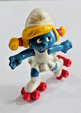 Puffetta con Pattini a Rotelle e Treccine - Hong Kong © 1980 PEYO SCHLEICH Ⓢ