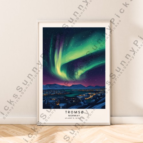 Tromso illustrazione stampa - illustrazione,