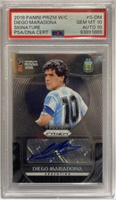 Diego Maradona Autograph Signature Panini Prizm World Cup 2018 PSA 10 Auto 10