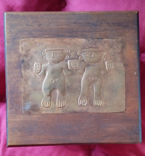Scatola legno decorata con - scatola,
