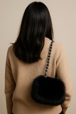 Borsa in pelliccia naturale