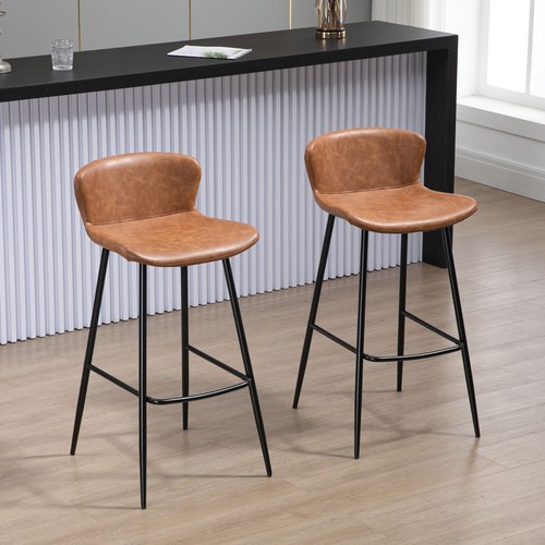 Homcom bar stools set pu - set, 2