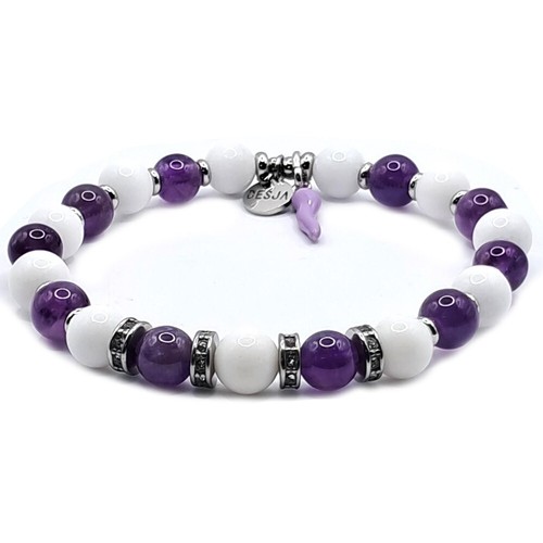 Bracciale unisex ametista - ametista, e