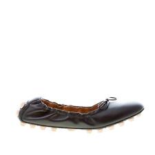 TOD'S scarpe donna Ballerina Bubble in pelle nero con fiocco XXW76K0HD20SOMB999