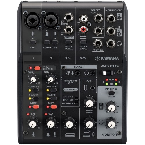 Yamaha ag06 mk2 black - ag06,