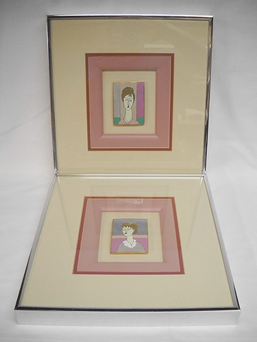 Coppia piastrelle vintage - piastrelle,