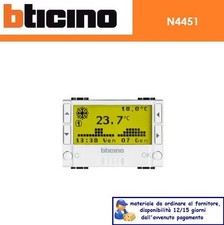 CRONOTERMOSTATO DA INCASSO BTICINO LIVING LIGHT N4451 BIANCO