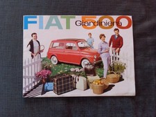 FIAT 500 GIARDINIERA DEPLIANT PROSPEKT BROCHURE VINTAGE