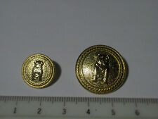 BOTTONE LOGO OLIVER VALENTINO CARLINO VINTAGE ANNI 80 METALLO COLOR ORO 2 MISURE