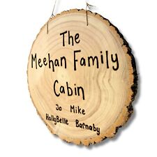 Home Bar | Capannone Uomo | Capanna di Legno | Targa/Insegna Personalizzata Fetta di Legno  