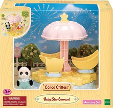 CALICO CRITTERS BABY STAR CAROUSEL & TONY POOKIE PANDA (CRITTER) #CC1916 NUOVO CON SCATOLA