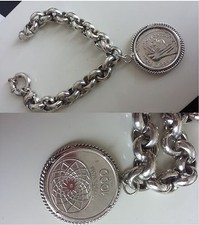 Bracciale argento 925 moneta - argento,