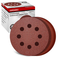 100 Pezzi Dischi Abrasivi 125Mm, Carta Vetrata Abrasiva 8 Fori per Levigatrice O