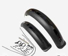Parafanghi in plastica Fat Bike 20-24-26 pollici nero lucido larghezza 110 mm