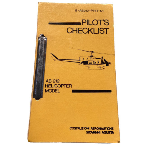 Vintage pilot checklist - pilot’s,