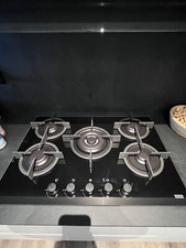 piano cottura gas Franke in vetro nero 5 fuochi