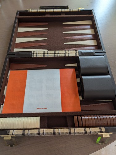 Set backgammon vintage marrone - backgammon,