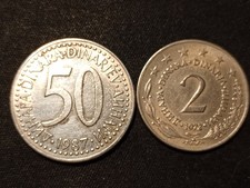 JUGOSLAVIA - N. 2 MONETE DA