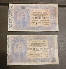 Banconota Italiana 10 Lire 22/01/1911 Lotto  Biglietto di Staro 