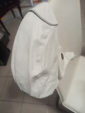 CUFFIA CASCO PELLE EPOCA PER MOTO AUTO Bianco ANNI 50 40 Mai Usato Taglia M