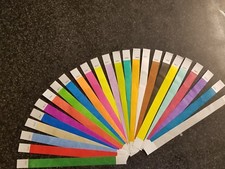 637cm (10 Ogni Di 25 Colori) Tyvek Braccialetti, Carta Polsini, Evento Bande