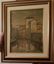Quadro vecchia milano gino - milano, di