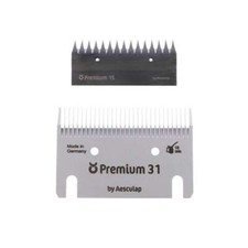 Set pettini lame tosatrice cavalli vacche bovini 31/15 Aesculap taglio 2-4 mm