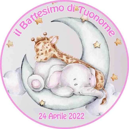 Cialda battesimo giraffa - cialda,