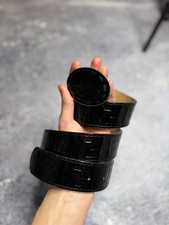 Cintura monogramma nera in