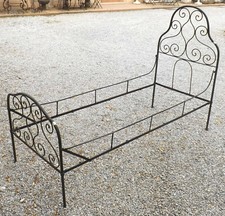 Letto in ferro battuto epoca '800 con finiture dorate