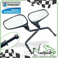SPECCHIETTO RETROVISORE COPPIA SPECCHI NERO PER APE TM 602 703 220 420 PIAGGIO